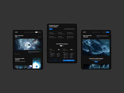 Tablet Mockup - Dark Mode ai ai features auto layout bento bento box dark mode faq section features section hero section landing page landscape tablet mockup portrait tablet pricing section responsive responsive tablet tablet mockup ui ui kit