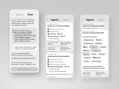Multi AI Agents App agent app agentic agents ai ai agent app cards dashboard light app light mode prompt tags ui wangmander