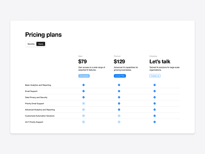 Light Pricing - UI KIT ai ai plans auto layout bento bento box cost effective desktop landing page light mode light pricing plans pricing pricing plans pricing section saas section ui ui kit ux web