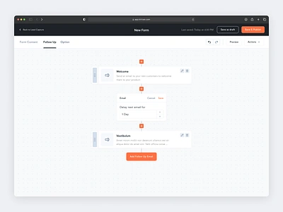 Kirrivan SaaS CRM - Form Sequence Builder admin app automation builder crm customer dashboard form leads management marketing saas saas design sales sequence ui ux web web design