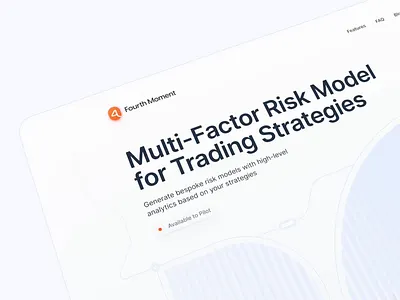 4th Moment – Clean UI for Complex FinTech branding data datavisualization fintech saas ui uidesign webdesign