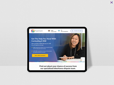 Law Firm Landing Page clean design dribbble shot landing page design landingpage law law firm landing page lawyers lead generation leads legal legal page minimalistic popular shot solictors ui ux