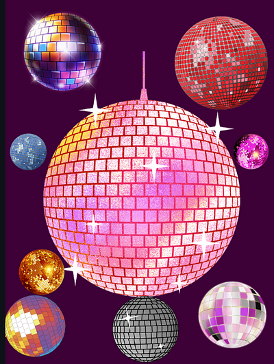 Disco balls app branding design graphic design illustration logo typography ui ux vector