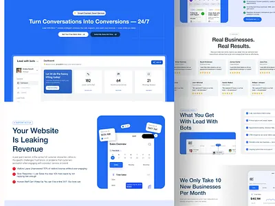 Leads Bot's Website ui website