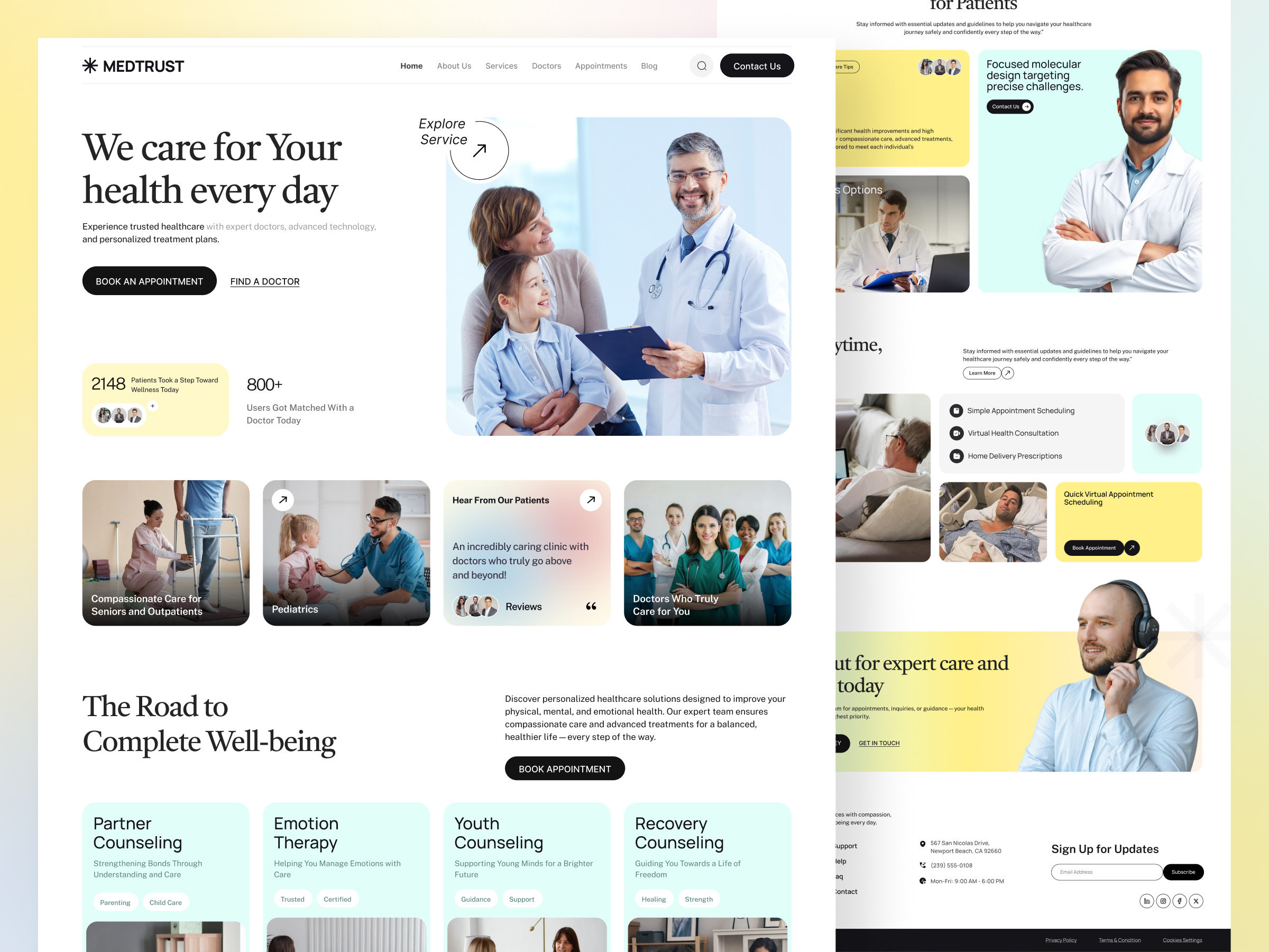Example of Healthcare Website UI UX Design