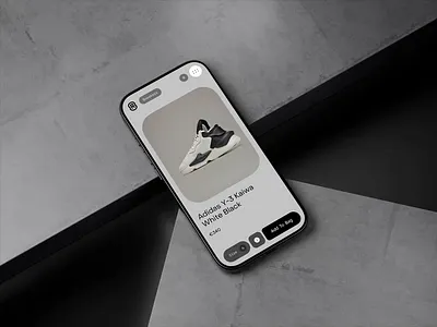 Y-3 Kaiwa clean design e commerce flat interface ios layout mobile sneakers ui