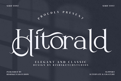 Hitorald Serif Fonts bold classic elegant font hitorald serif fonts italic letters logotype luxury modern serif typeface typography vector vintage