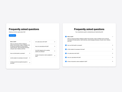 Light FAQs - Responsive Tablet ai auto layout bento faq faq section help center landing page light mode responsive responsive tablet saas saas landing page section support team tablet ui ui kit ux web