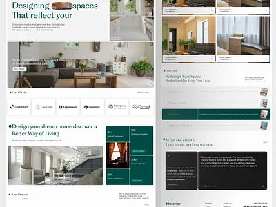 Interior landing page ui design ui uidesign web website