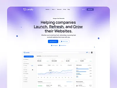 SaaS Landing Page Website Design – Landify appdesign cleanui creativewebdesign dashboarddesign digitalproductdesign interfacedesign landingpagedesign minimaldesign modernui responsivedesign saaslandingpage saasplatform saaswebsite startuplandingpage uidesign uiux userexperience webdesign websitedesign webui