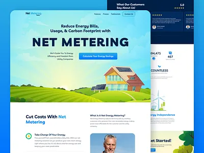 Net Metering Team Landing Page UI figma landing page ui website