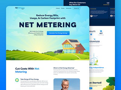 Net Metering Team Landing Page UI figma landing page ui website