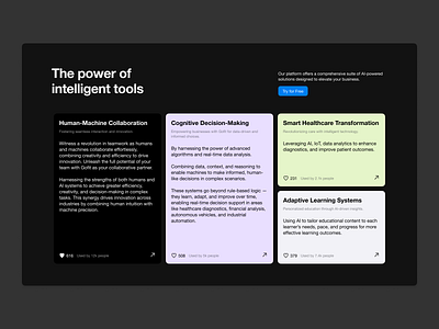 Dark Features - UI KIT ai ai features ai webiste auto layout bento bento box dark mode desktop features features section landing page responsive saas saas landing page section solution section ui ui kit ux