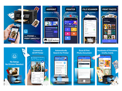 Smart Print for HP Printer App - Screenshot app design graphic design illustration