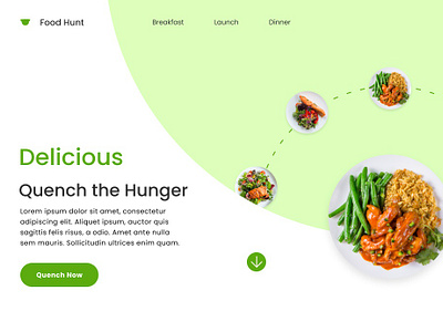 Restaurant landing page Ui app design food delivery food hunt ui uiux user interface ux web design website
