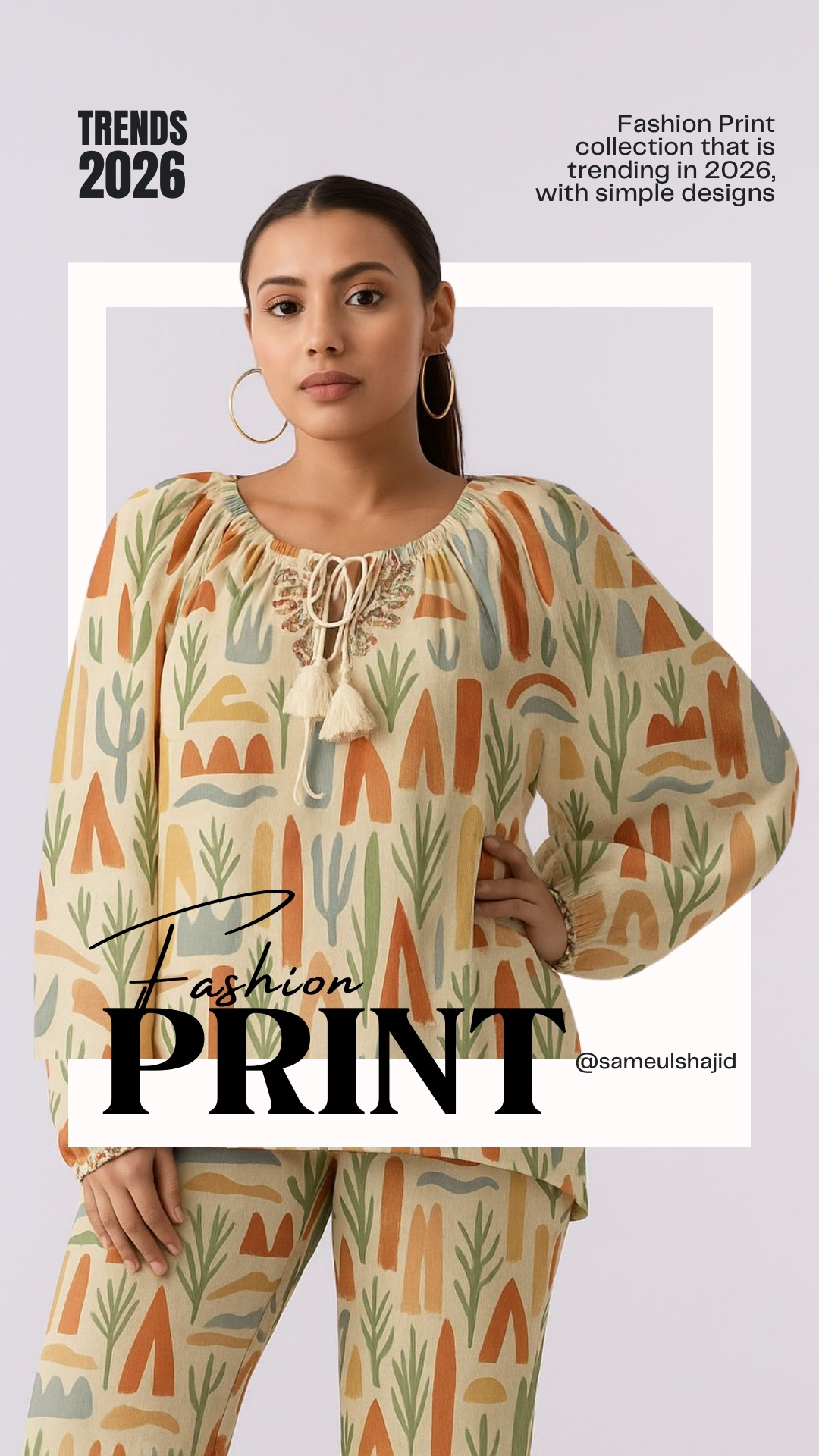 Modern Floral Pattern - Fashion Print 2026 graphic design for fashion