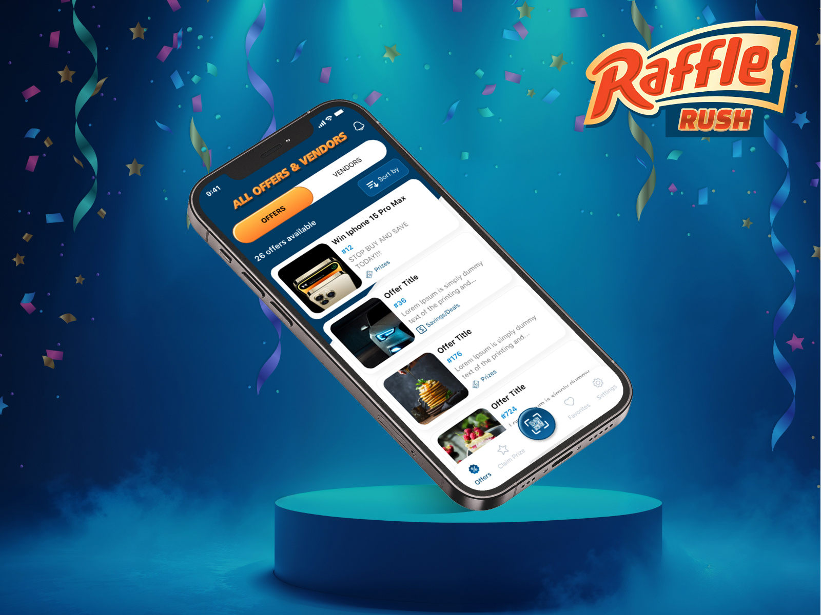 Raffle Rush | Online Raffle Tickets | Win Exciting Rewards app design creative design lottery app mobile app modern design ui ux