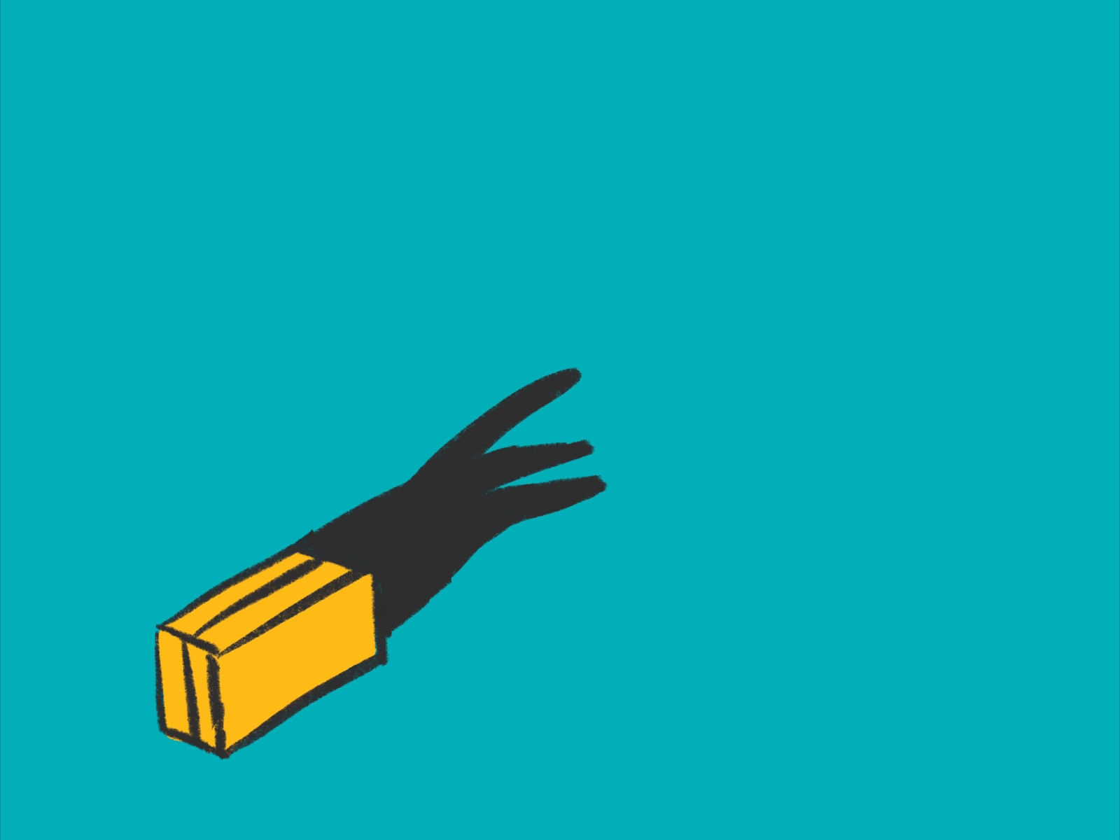 When the box is 2-ply but you're a 3-ply kind of cat animated gif animatedgif animation box cat cel animation character frame by frame framebyframe gastaloop illustration procreate