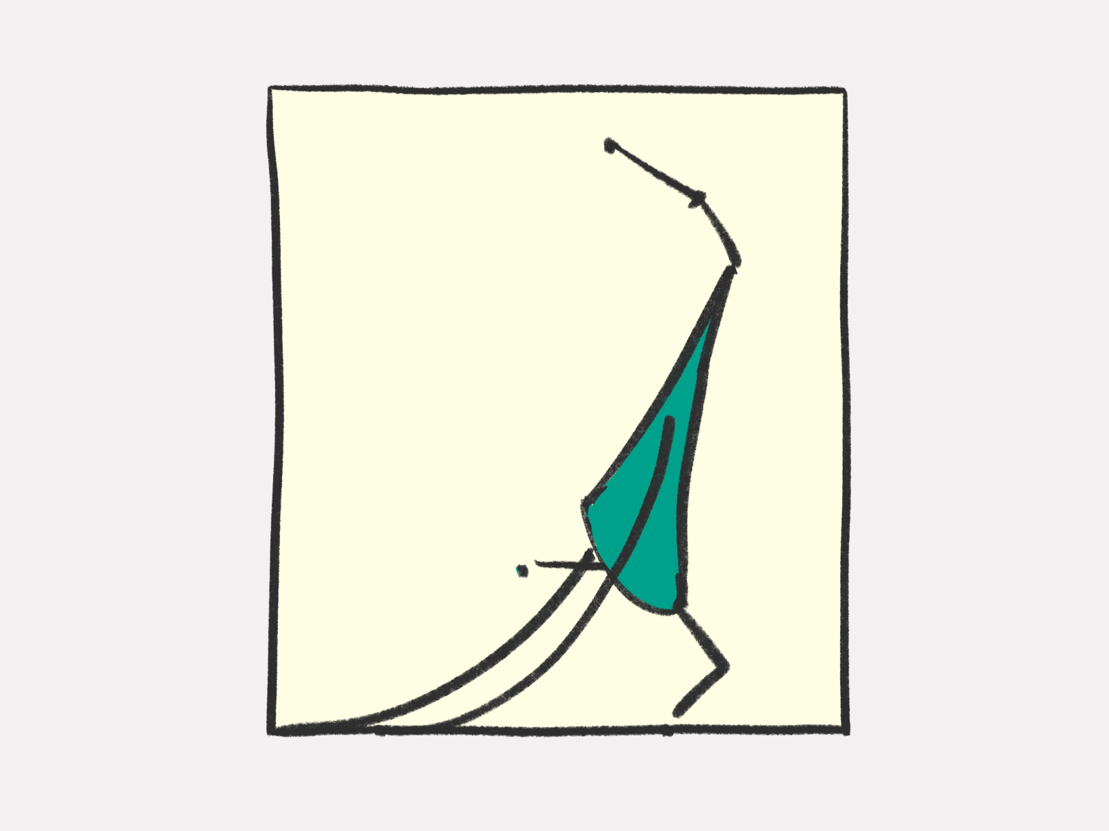 Big Strut, Small Room animated gif animatedgif animation cel animation character design frame by frame framebyframe gastaloop geometric illustration procreate walk cycle