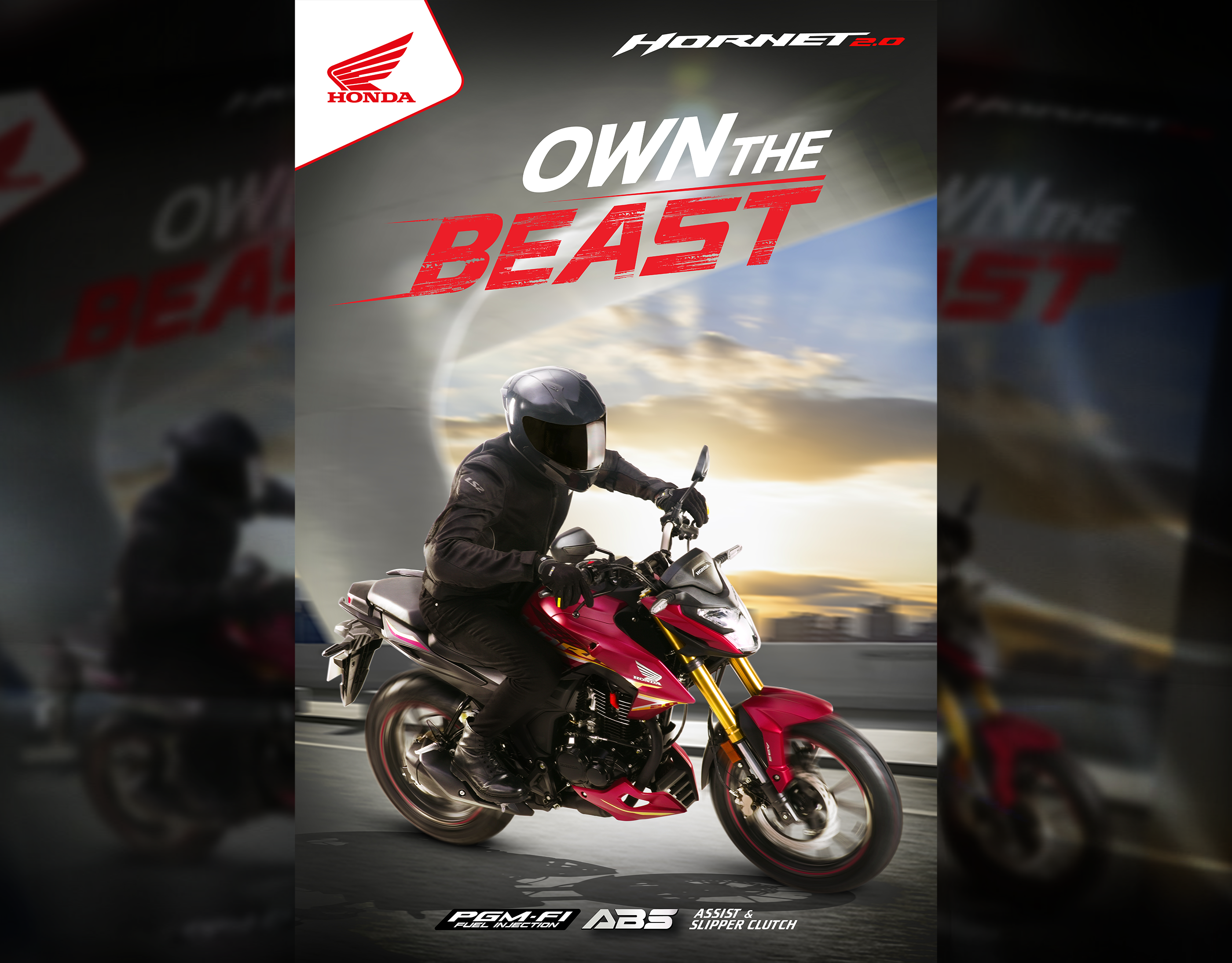 HORNET 2.O Creative Poster Design for Bangladesh Honda graphic design hornet2.o