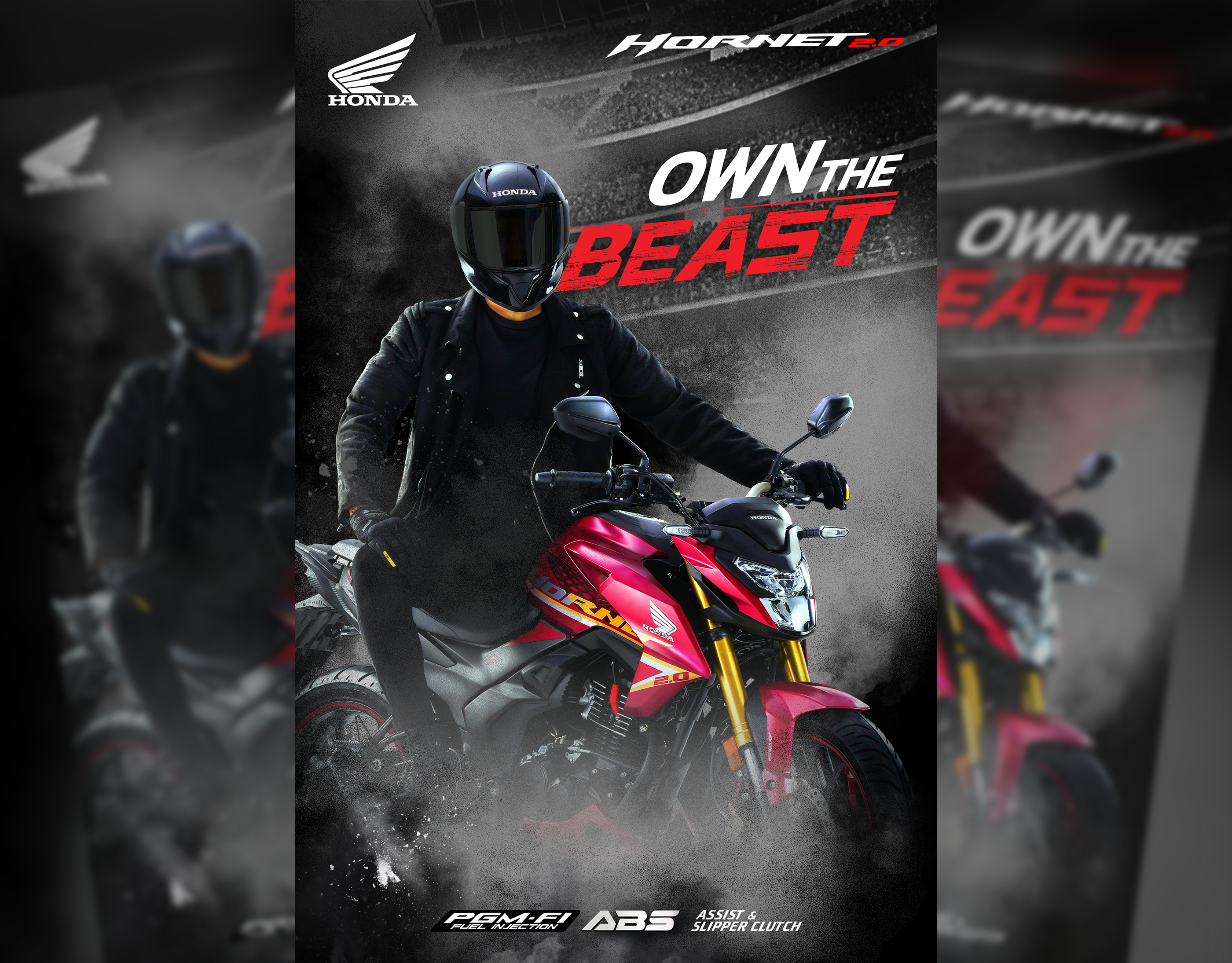 HORNET 2.O Creative Poster Design for Bangladesh Honda branding design hornet2.o motion graphics social media post design