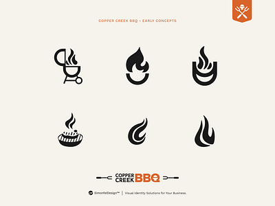Early Concepts and Drafts for Copper Creek Barbecue barbecue barbeque bbq burger catering cc collection copper creek diner exploration fire food and drink grill restaurant roast steak