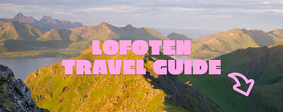 Lofoten travel guide copy writing graphic design guide travel ui