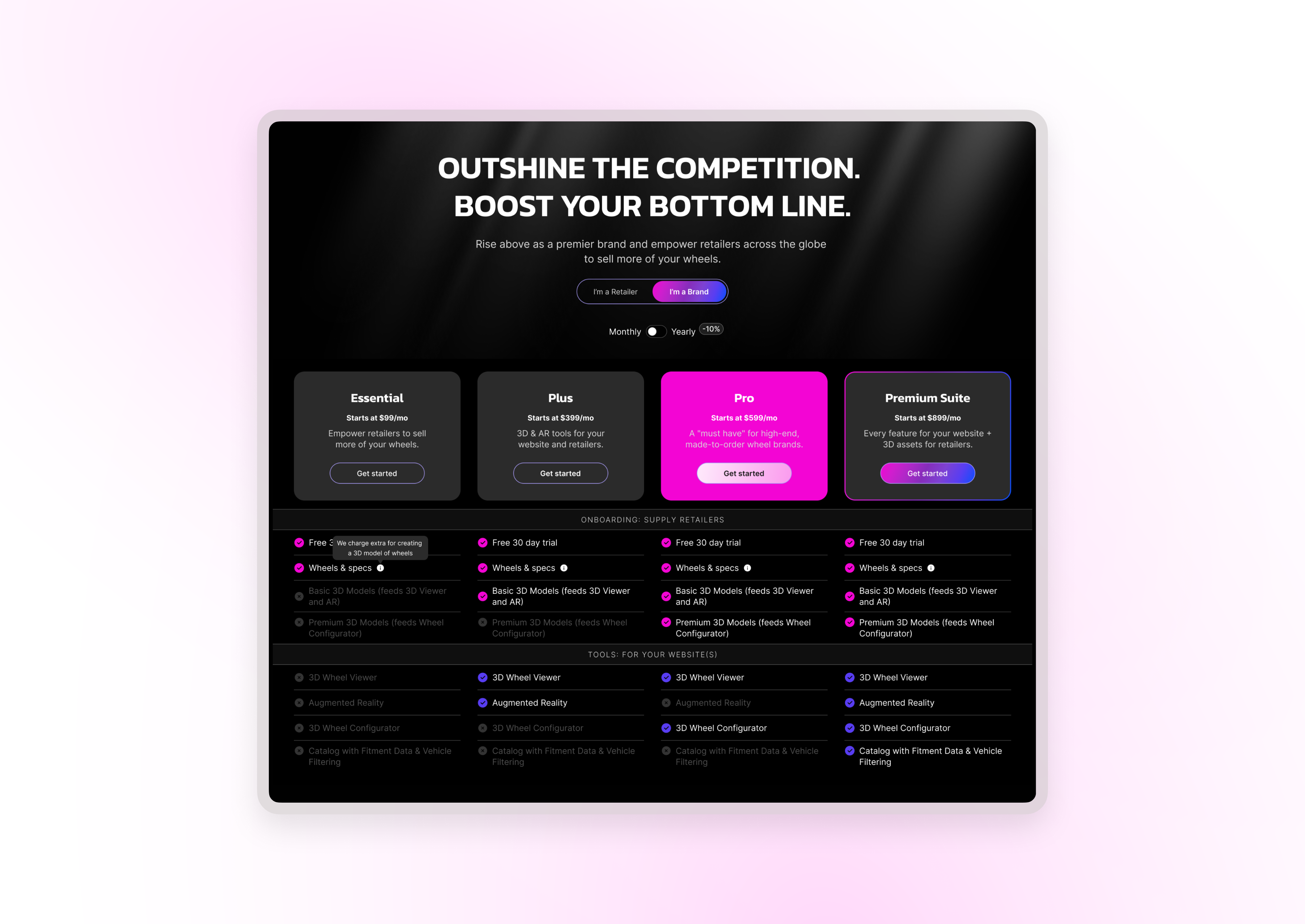 Pricing Table - UI/UX Design 3 tier pricng table comparision table cta section fotter design landing page mobile pricing table modern design pricing table pricing table
