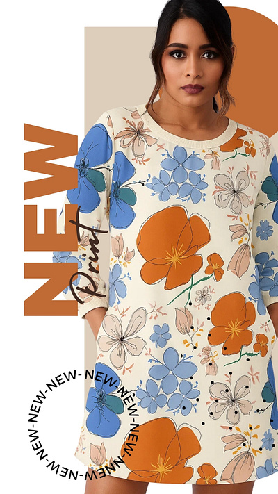 Modern Floral Pattern - Fashion Print 2026 graphic design for fashion