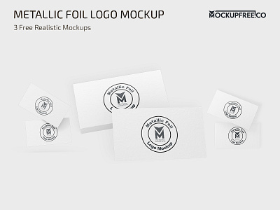 Free Metallic Foil Logo Mockup business card foil free metallic mockup mockups photoshop psd template templates