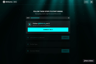 BitGems - Gamified Crypto Platform animation bitgems clen crypto darkmode dashboard gamified leaderboard onboarding reward ui ui design ui ux design ux ux design web3 webapp