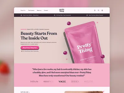 Pretty Thing LP Design with Studio Hiraya landing page
