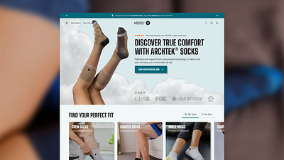 Archtek Socks LP Design with Studio Hiraya landing page