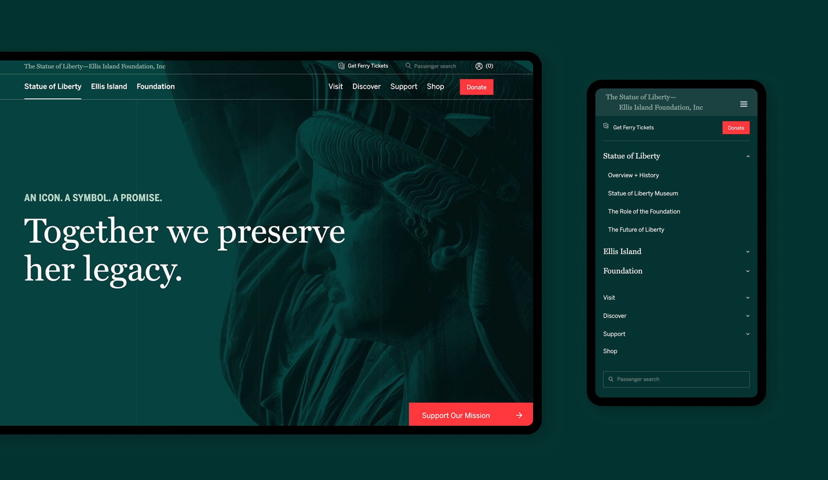 Statue of Liberty: Digital Storytelling for Cultural Heritage ellis island foundation graphic design heritage design messaging ruca statue of liberty ui ux website