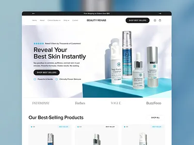 Beauty Rehab LP Design with Studio Hiraya landing page
