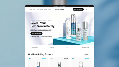 Beauty Rehab LP Design with Studio Hiraya landing page