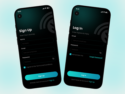 Log in : Sign up - Wallet Mobile App app change password create account design forgot password ios app login login design login form login page logout mobile mobile app register registration reset password sign in sign up ui user interface