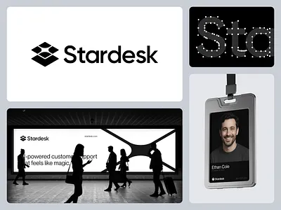 Stardesk brand branding customer design desk icon layer logo logodesign minimal space star support tech technology
