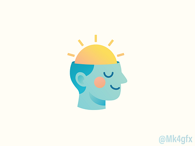 Bright Mind Logo (for sale) animal branding bright colorful cute design education idea ideas illustration logo logos man mind modern person smart sun thinker thinking