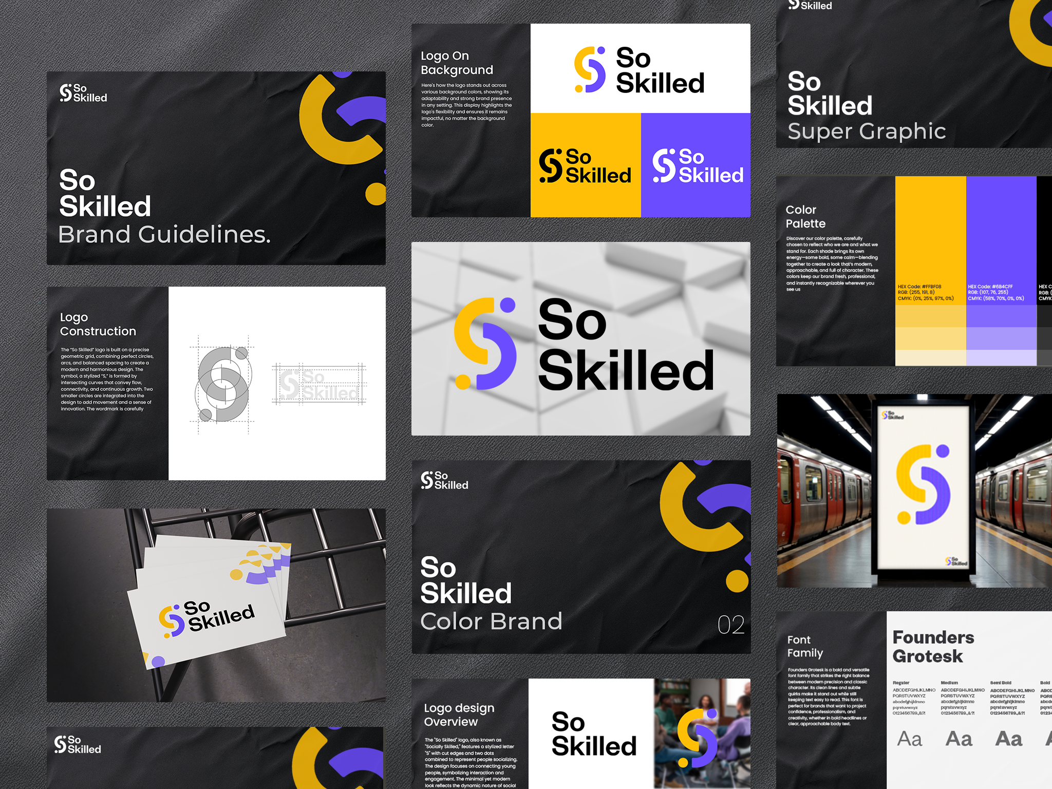 So Skilled – Brand Identity & Guidelines branding graphic design logo mockups supergraphics typography visualidentity