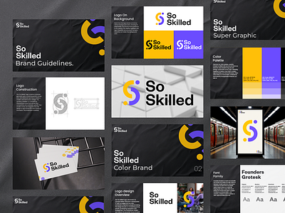 So Skilled – Brand Identity & Guidelines branding graphic design logo mockups supergraphics typography visualidentity