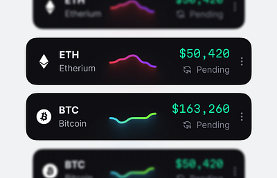 💸 Crypto Wallet UI – Dark Mode 3d animation branding graphic design logo motion graphics ui