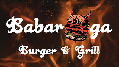 Babaroga burger & grill LOGO branding design graphic design logo vector
