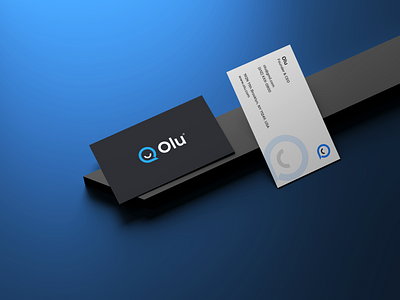 Olu Logo business card design branding business business card card cards chat chatting crypto e commerce energy hightech identity innovation logo message portal print software stationery talk