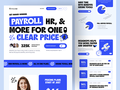 HR, Payroll, Employee: SaaS Platform Website Design b2b design employee hiring hr hr software hrms human resources human resources tool landingpage management tool minimal payroll recruiting recruitment saas scheduling tool uidesign uxdesign webdesign