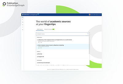 Publication Knowledge Graph insights knowledge graph product design ui ux