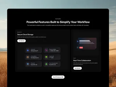 Features Section 🪄 3d branding ui