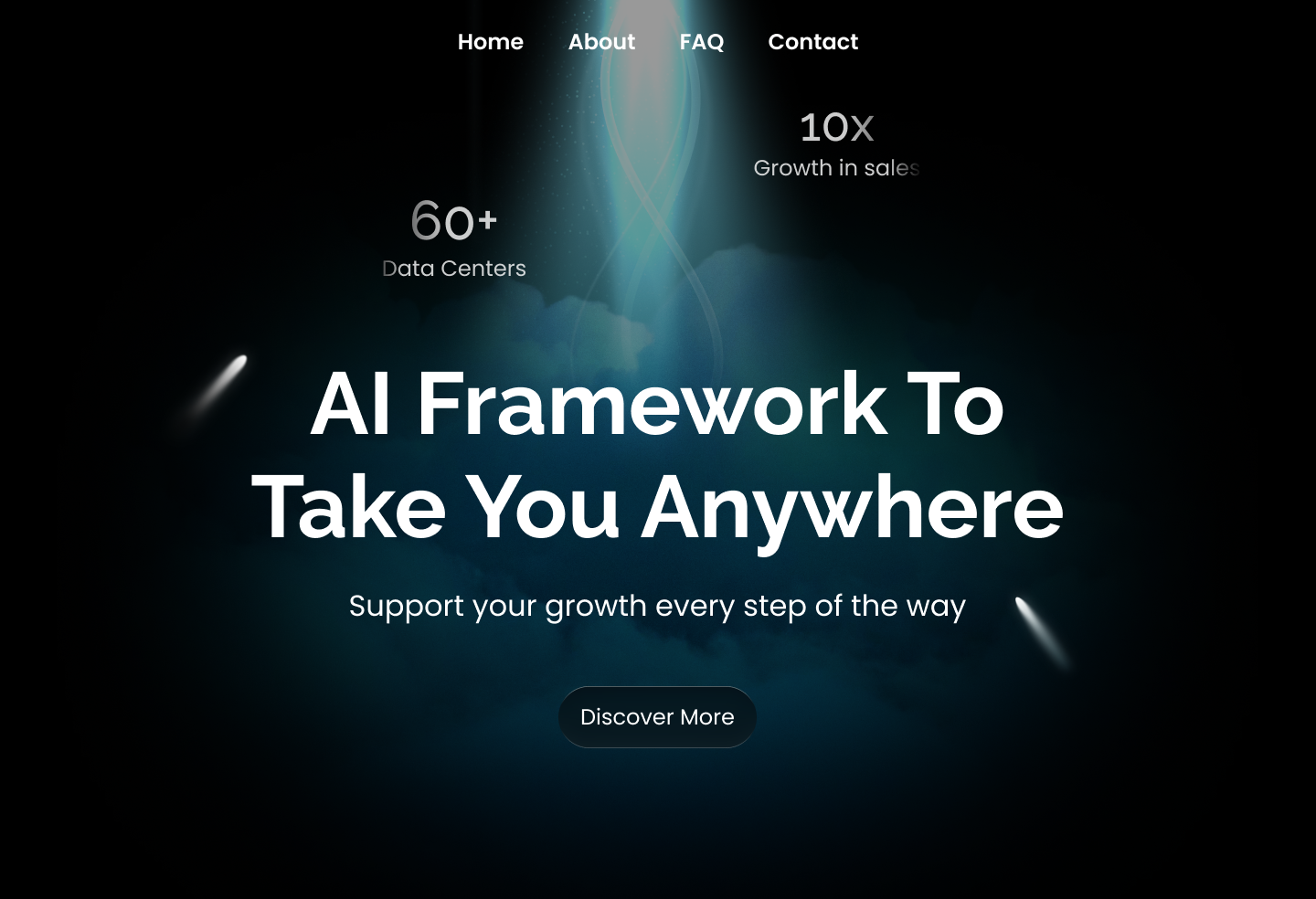 AI Landing Page ai analytics dark mode landing page ui ux web app web design