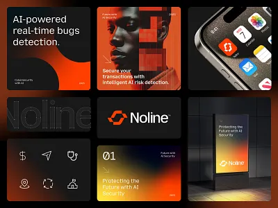 Noline - Ai Solution Tech Brand Identity ai logo artificial intelligence brand design brand identity branding design logo logo branding logo mark logos saas logo symbol tech logo technology visual identity