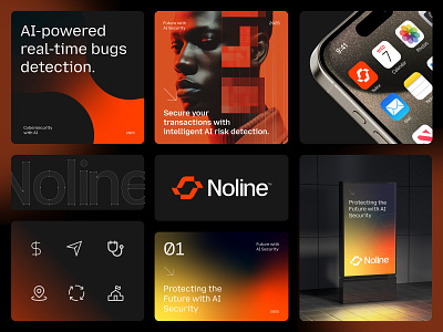 Noline - Ai Solution Tech Brand Identity ai logo artificial intelligence brand design brand identity branding design logo logo branding logo mark logos saas logo symbol tech logo technology visual identity